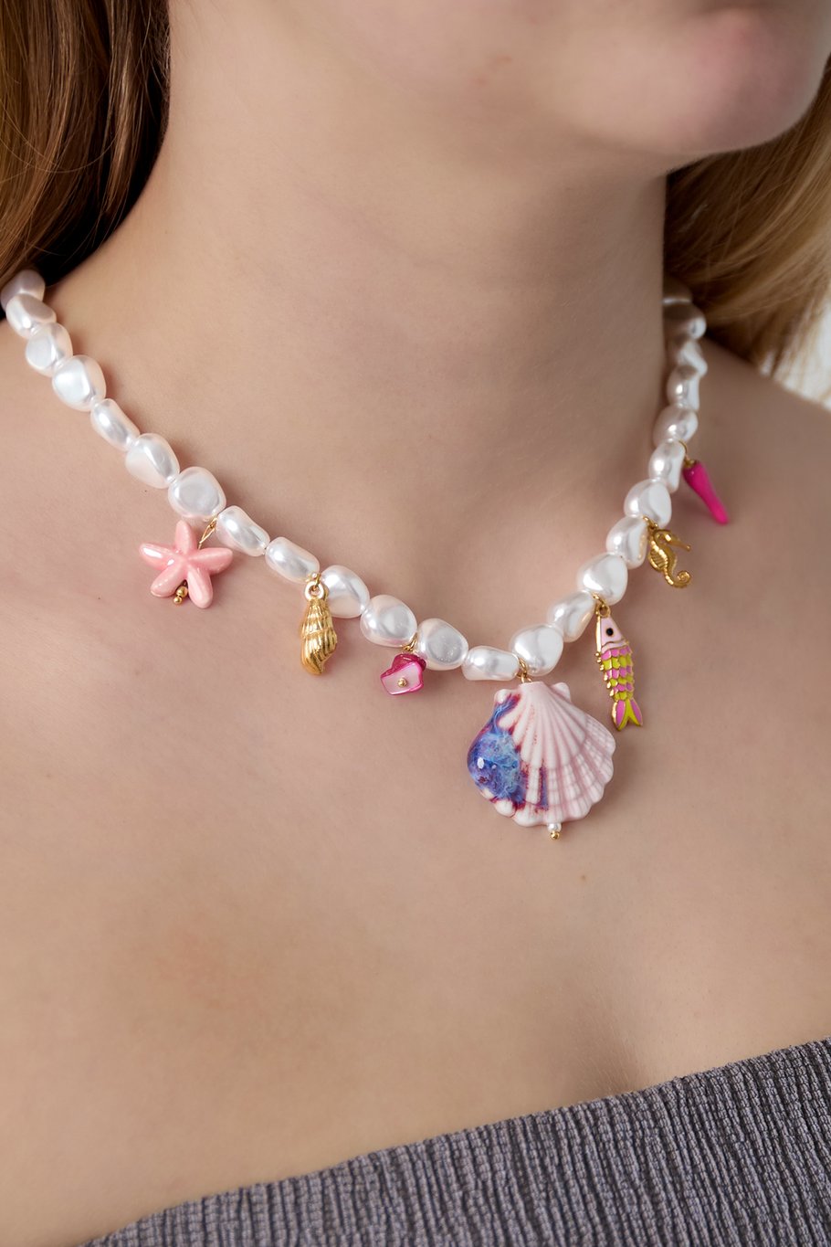 Artificial Pearl Beaded Necklaces Turtle Casual Holiday/Beach Simple Series Women's jewelry h5Picture3